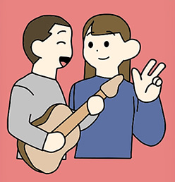 ギターを持った夫婦 夫婦コース