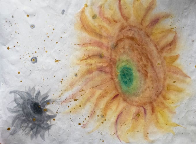 書作品 『陰と陽』