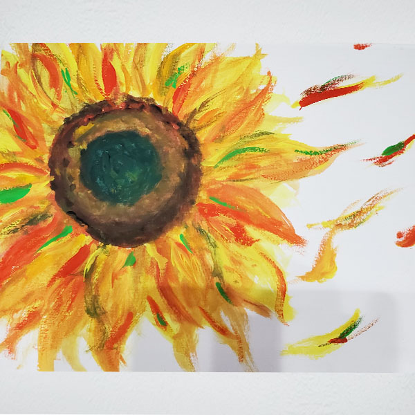 ひまわりのアート作品